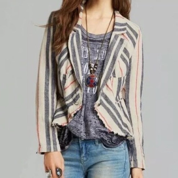 Free People Jackets & Blazers - Free People Americana Stripe Blazer NWT